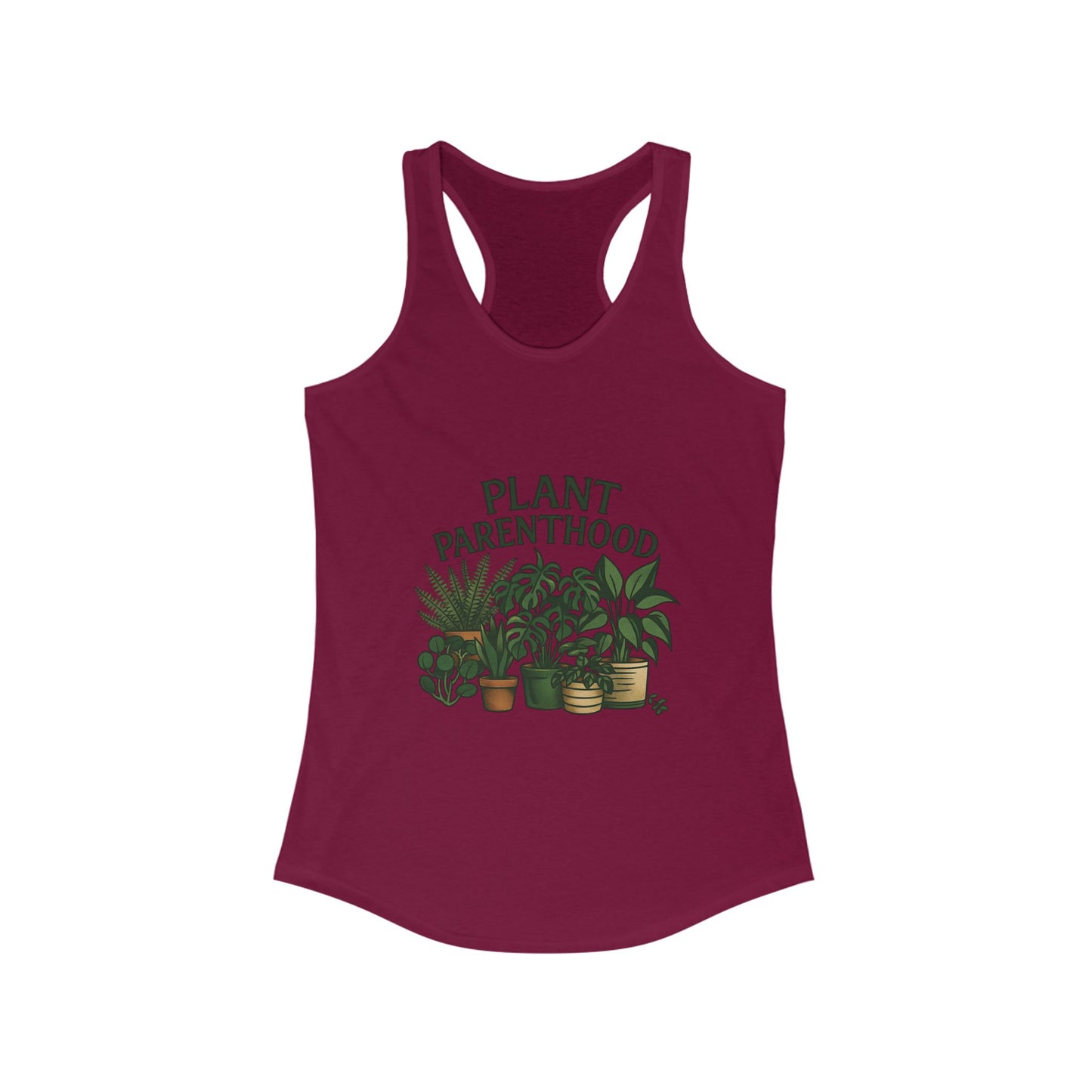 Plant Parenthood 2 Racerback Tank Top, Women's Fitness Top, Wellness Apparel, Motivational Workout Tank, Recovery Awareness Clothing