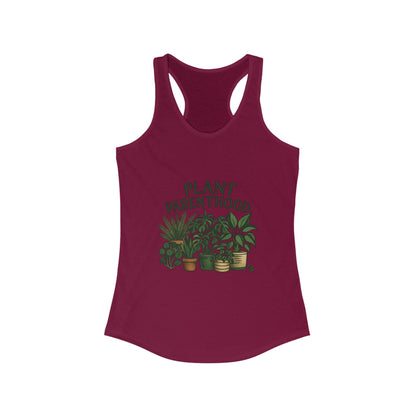 Plant Parenthood 2 Racerback Tank Top, Women's Fitness Top, Wellness Apparel, Motivational Workout Tank, Recovery Awareness Clothing