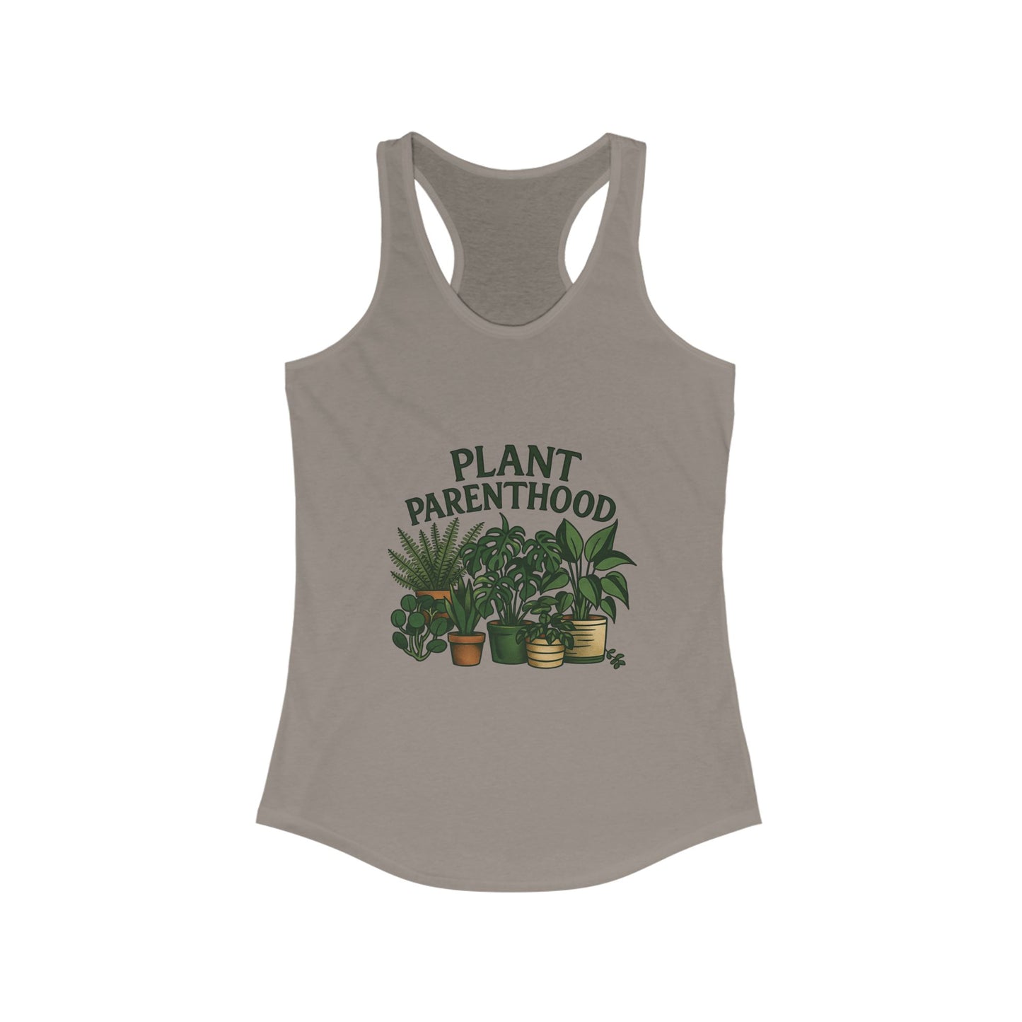 Plant Parenthood 2 Racerback Tank Top, Women's Fitness Top, Wellness Apparel, Motivational Workout Tank, Recovery Awareness Clothing