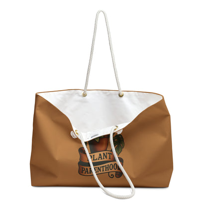 Plant Parenthood Succ. Weekender Bag, Eco-Friendly Tote, Travel Companion, Gift for Plant Lovers, Stylish Carry-All