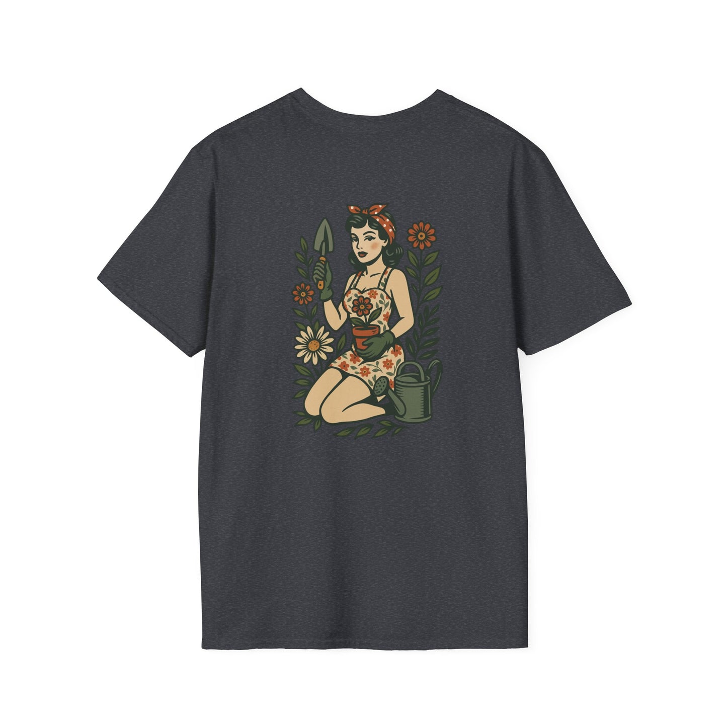 Gardener Pin-up  Unisex T-Shirt, Plant Lover Gift, Gardening Tee, Farm Life Apparel, Outdoor Activities Wear