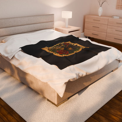 Mac & Mia Velveteen Plush Blanket, Cozy Throw for Mindfulness, Self-Care Gift, Recovery Decor, Home Comfort