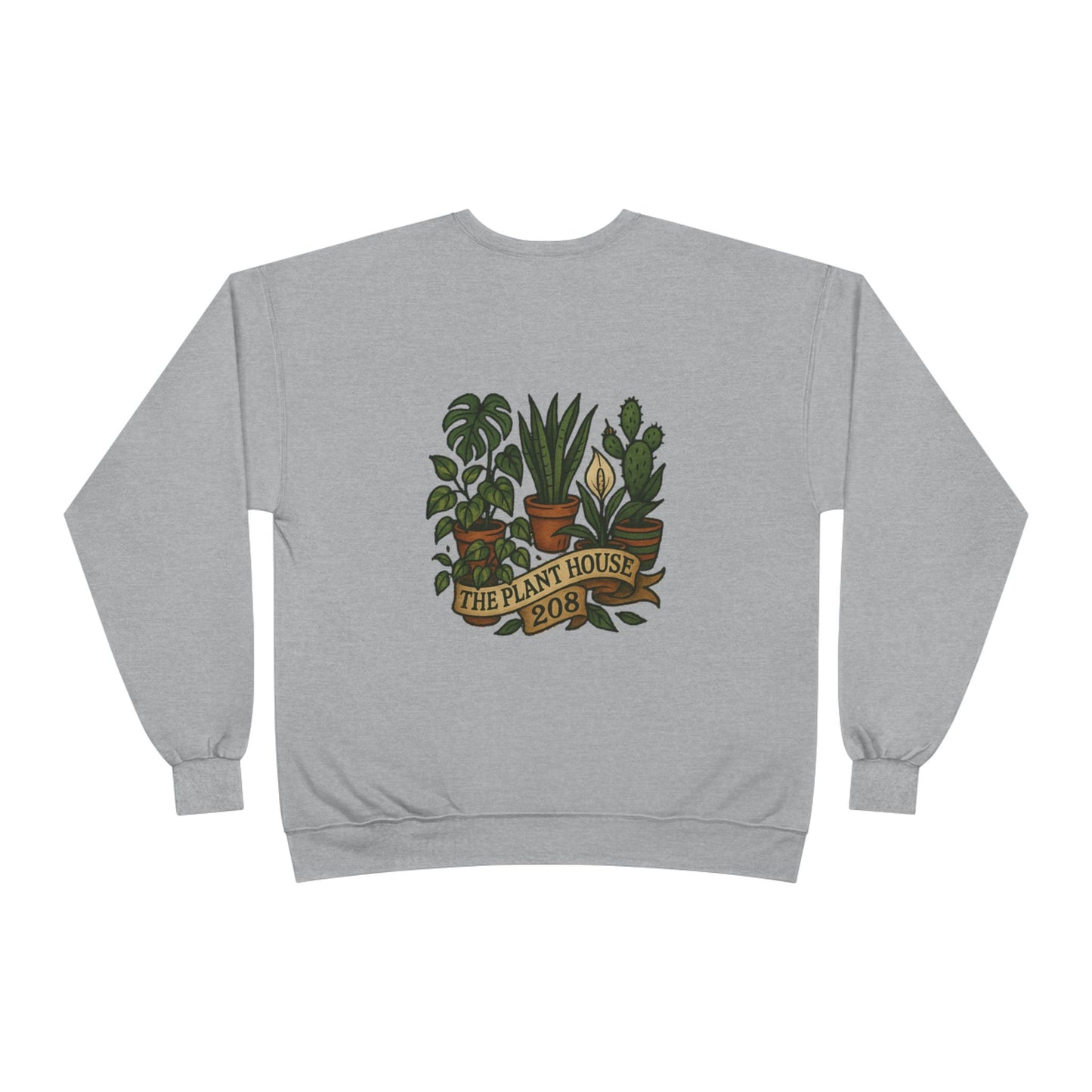 Plant House Crewneck Sweatshirt - Eco-Friendly Unisex Apparel