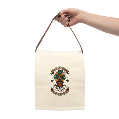 Eco-Friendly Canvas Lunch Bag, Personalized Lunch Tote, Reusable Lunch Bag, Plant Lover Gift, Stylish Food Carrier