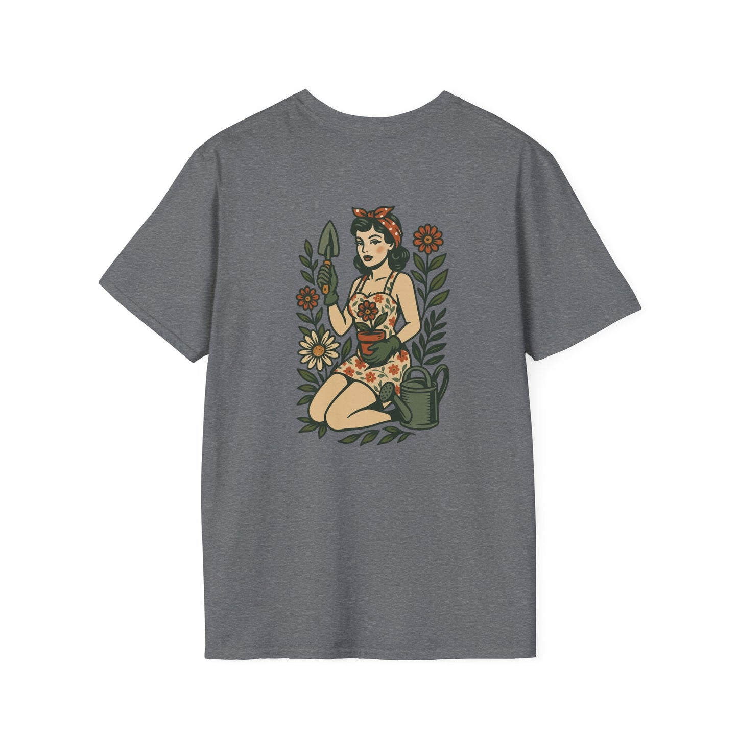 Gardener Pin-up  Unisex T-Shirt, Plant Lover Gift, Gardening Tee, Farm Life Apparel, Outdoor Activities Wear