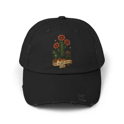 The Plant House 208  Distressed Cap with Cacti Design
