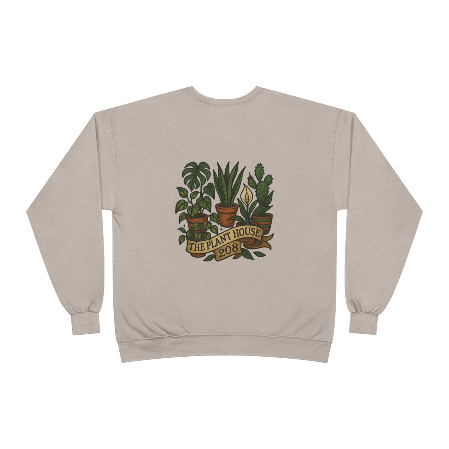 Plant House Crewneck Sweatshirt - Eco-Friendly Unisex Apparel