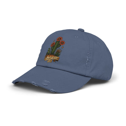 The Plant House 208  Distressed Cap with Cacti Design