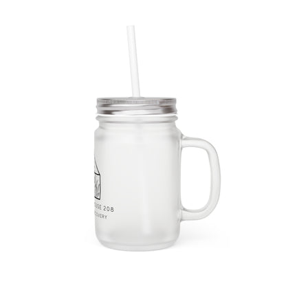 The Plant House 208 Logo Mason Jar with Straw