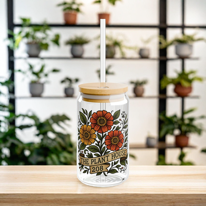 The Plant House 208 Floral Sipper Glass
