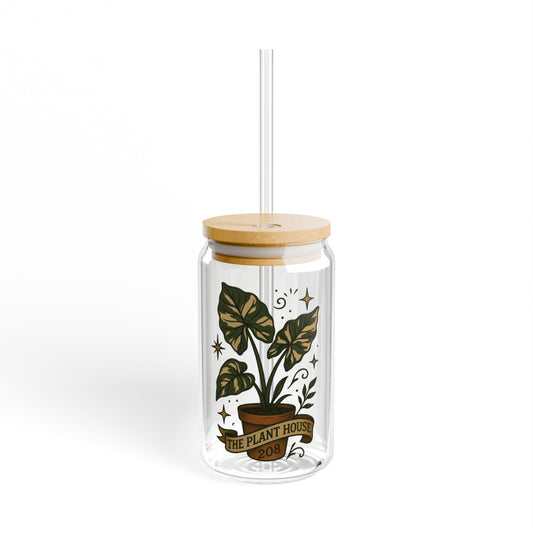The Plant House 208 Variegated  -  Sipper Glass