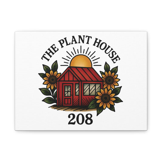 The Plant House Canvas Wall Art, Home Decor, Vintage Style, Nature Lover Gift, Botanical Wall Art, Sunflower Decor