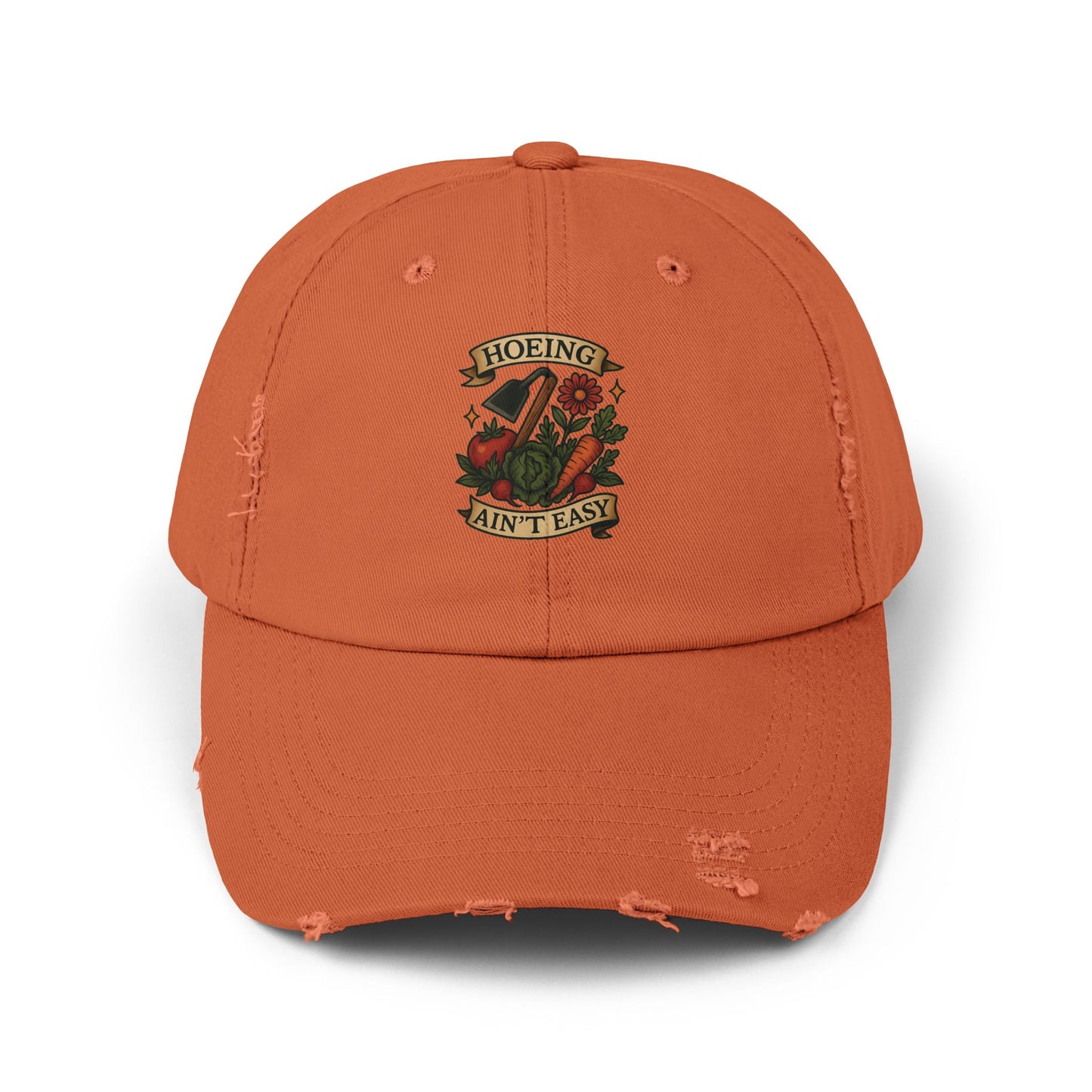 The Plant House 208   Hoeing Ain't Easy Distressed Cap