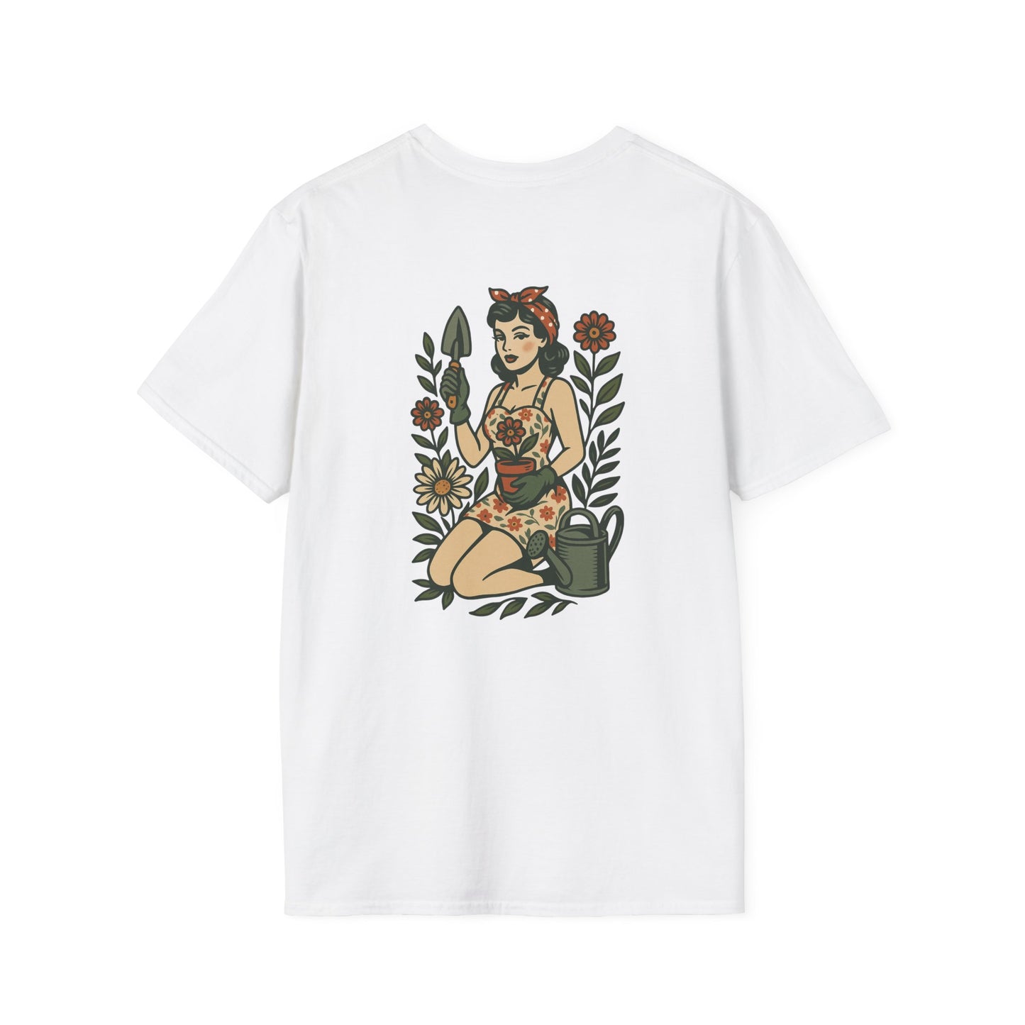 Gardener Pin-up  Unisex T-Shirt, Plant Lover Gift, Gardening Tee, Farm Life Apparel, Outdoor Activities Wear