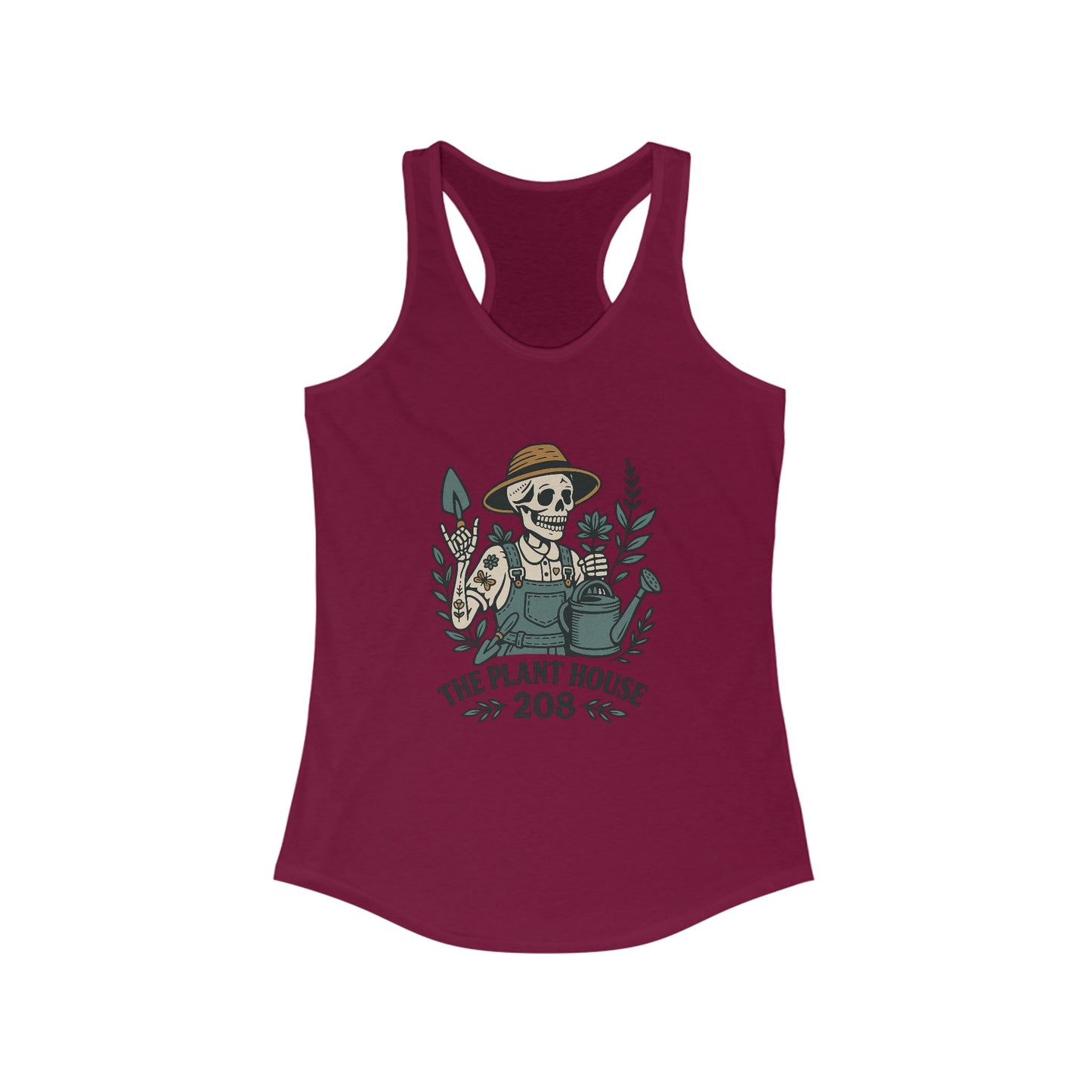 Gardener Racerback Tank Top, Women's Fitness Top, Wellness Apparel, Motivational Workout Tank, Recovery Awareness Clothing