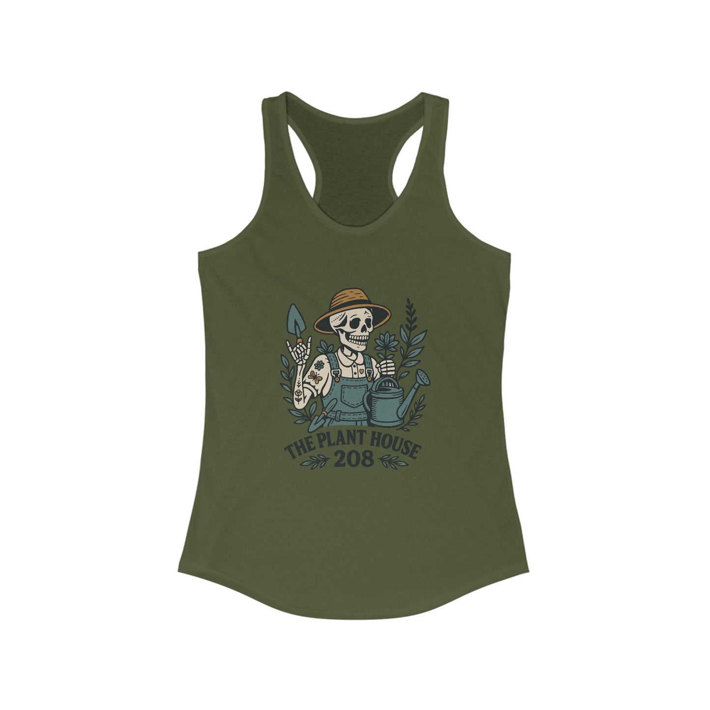 Gardener Racerback Tank Top, Women's Fitness Top, Wellness Apparel, Motivational Workout Tank, Recovery Awareness Clothing