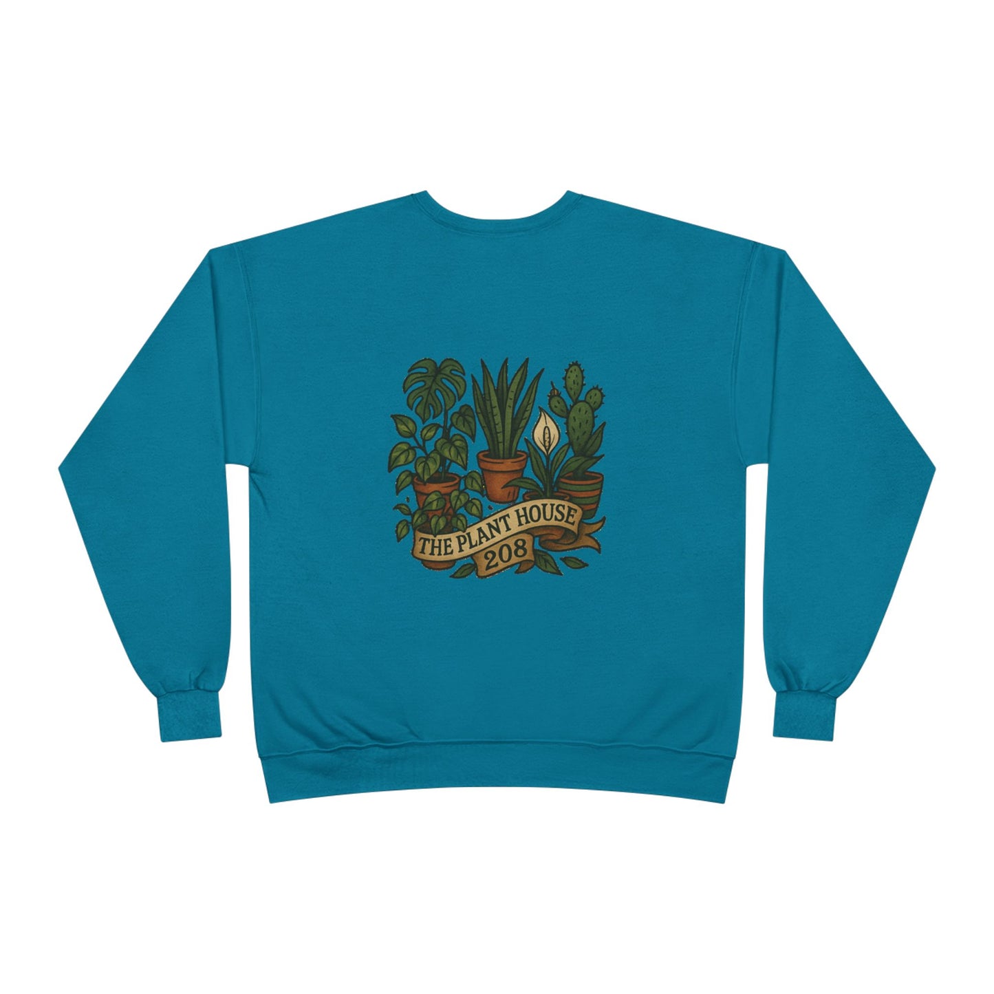 Plant House Crewneck Sweatshirt - Eco-Friendly Unisex Apparel