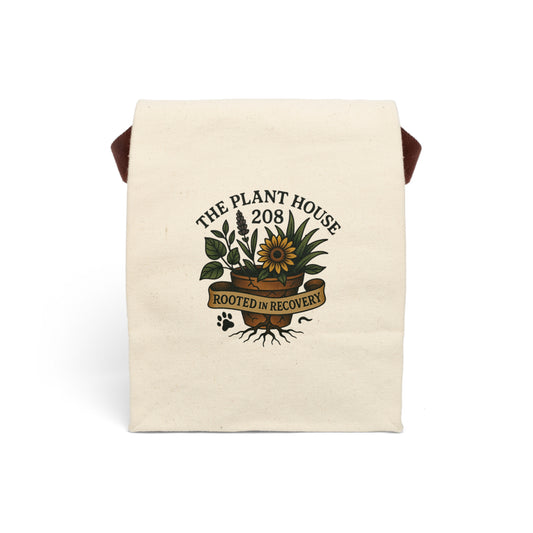 Eco-Friendly Canvas Lunch Bag, Personalized Lunch Tote, Reusable Lunch Bag, Plant Lover Gift, Stylish Food Carrier