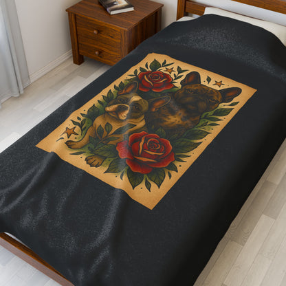 Mac & Mia Velveteen Plush Blanket, Cozy Throw for Mindfulness, Self-Care Gift, Recovery Decor, Home Comfort
