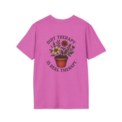 Dirt Therapy Is Real Therapy  Unisex T-Shirt, Plant Lover Gift, Gardening Tee, Farm Life Apparel, Outdoor Activities Wear
