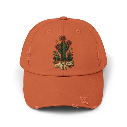 The Plant House 208  Distressed Cap with Cacti Design