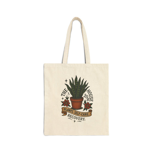 Rooted in Recovery Tote Bag, Eco-Friendly Cotton Bag, Plant Lover Gift, Reusable Shopping Bag, Nature Tote, Recovery Awareness