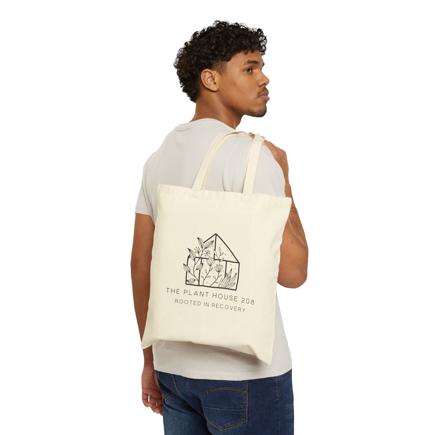 The Plant House 208 Logo Tote Bag, Eco-Friendly Cotton Bag