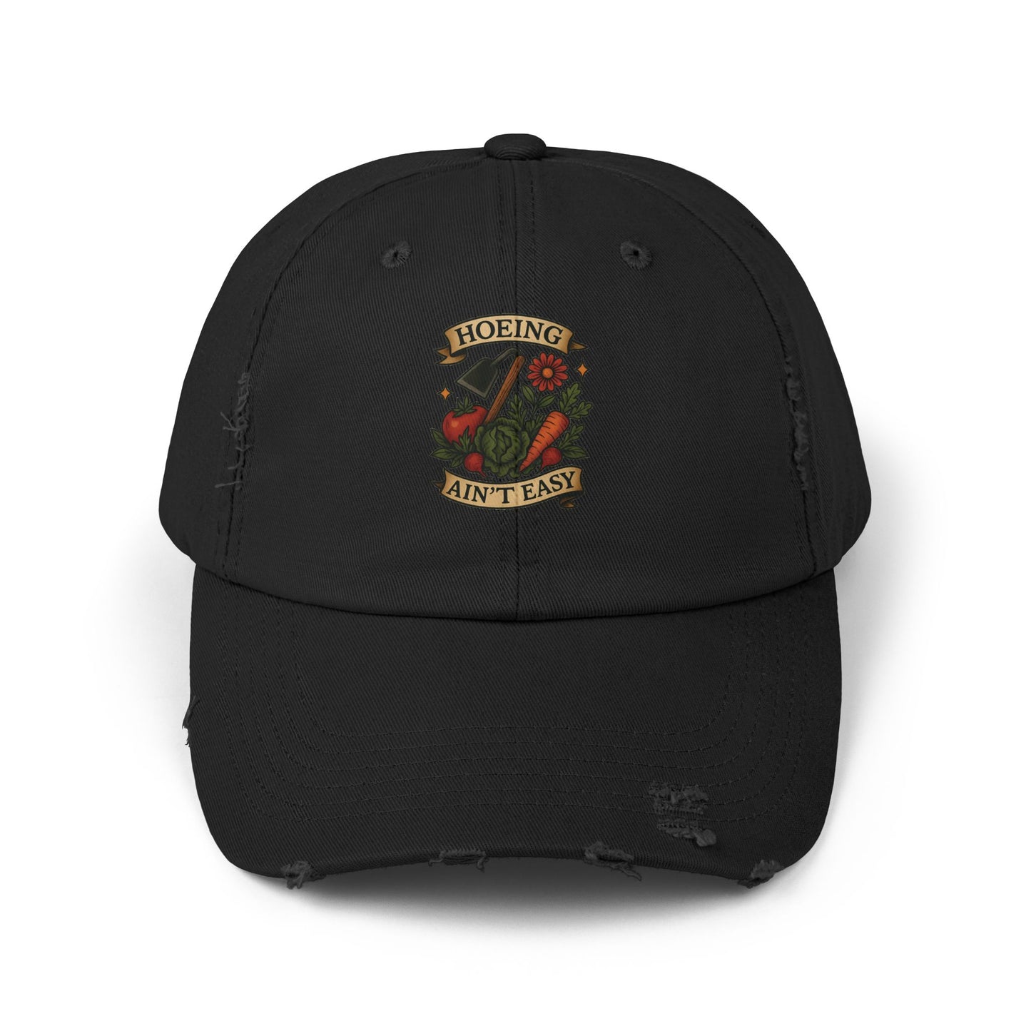 The Plant House 208   Hoeing Ain't Easy Distressed Cap