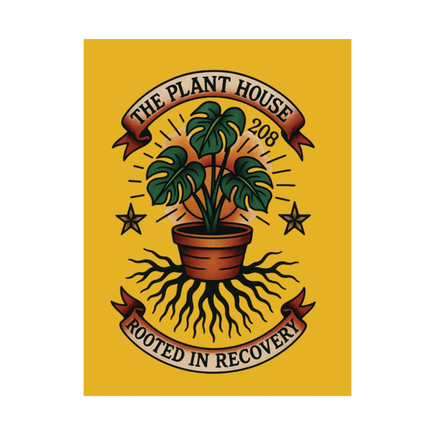The Plant House 208 “Rooted in Recovery” Matte Vertical Posters