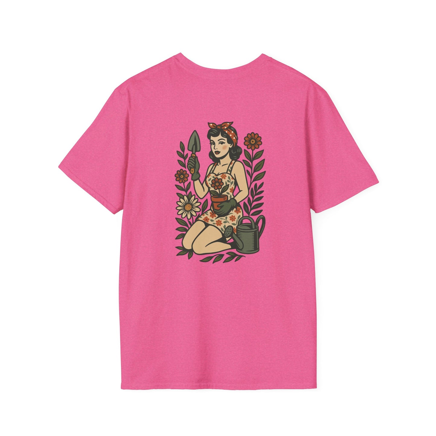 Gardener Pin-up  Unisex T-Shirt, Plant Lover Gift, Gardening Tee, Farm Life Apparel, Outdoor Activities Wear